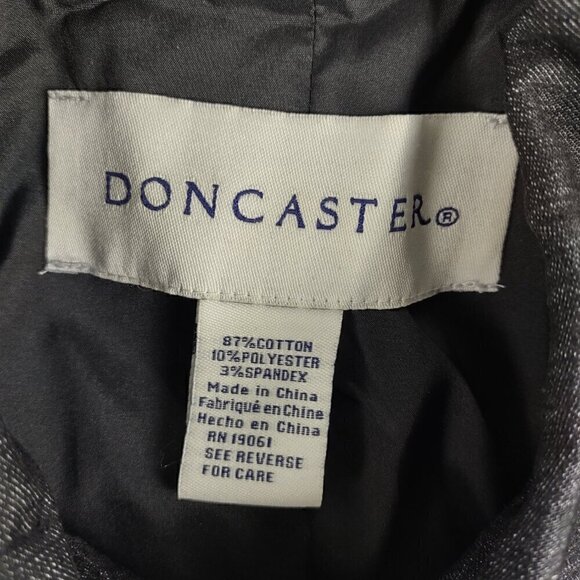 Doncaster Women's Gray Denim Look, Cotton Blend Peplum Style Jacket, Blazer Sz 4 - Picture 11 of 14